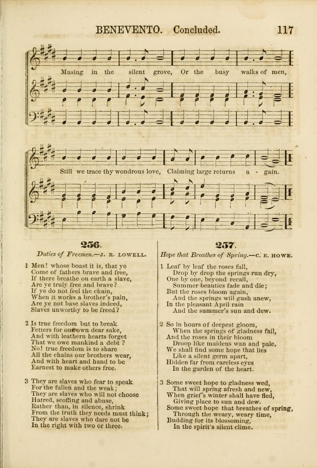 The Psalms of Life: A Compilation of Psalms, Hymns, Chants, Anthems, &c. Embodying the Spiritual, Progressive and Reformatory Sentiment of the Present Age page 117