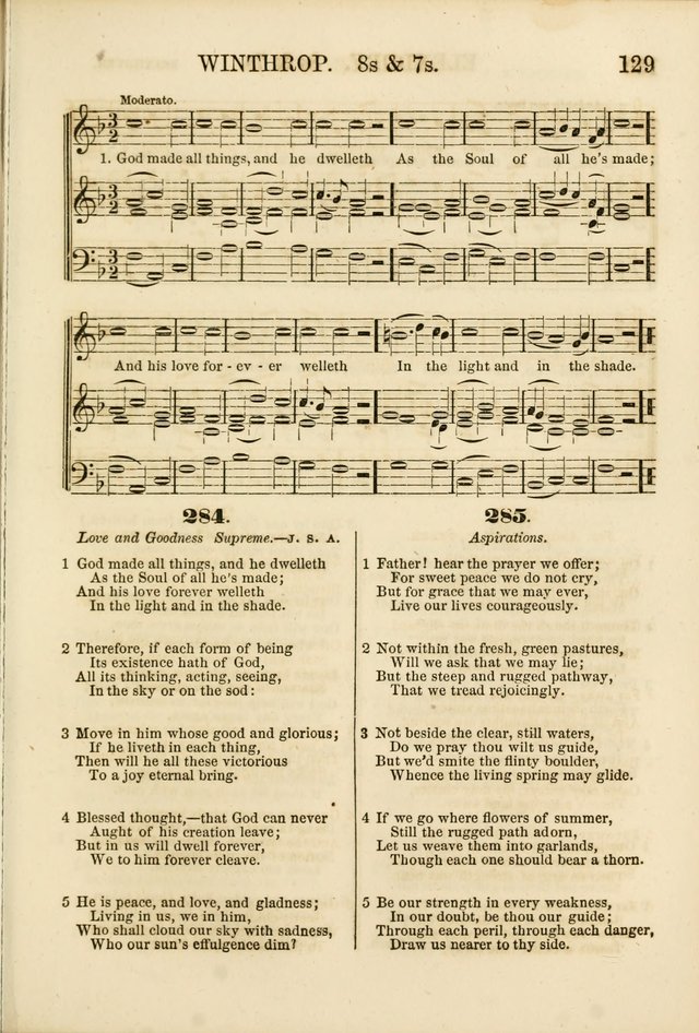 The Psalms of Life: A Compilation of Psalms, Hymns, Chants, Anthems, &c. Embodying the Spiritual, Progressive and Reformatory Sentiment of the Present Age page 129