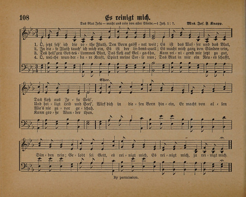 Pilger Lieder: für die Sonntagschule, Erbauungsstunde, Familie, u.s.w. page 108