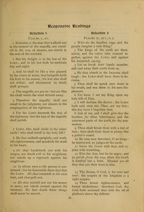 The Primitive Methodist Church Hymnal: containing also selections from scripture for responsive reading page xlii