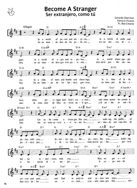 Paz en Nuestra Tierra: Canciones para el Camino desde América Latina / Peace on Earth: Songs for the Journey from Latin America page 10