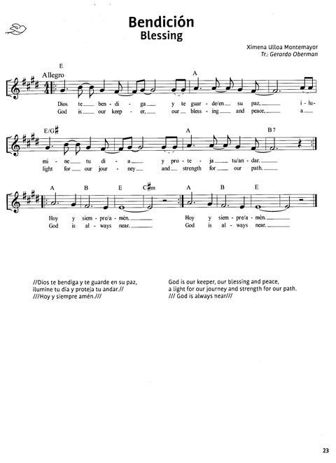 Paz en Nuestra Tierra: Canciones para el Camino desde América Latina / Peace on Earth: Songs for the Journey from Latin America page 17