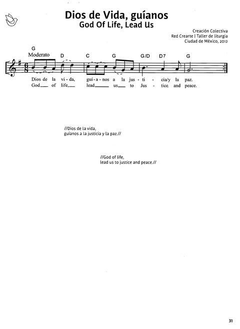Paz en Nuestra Tierra: Canciones para el Camino desde América Latina / Peace on Earth: Songs for the Journey from Latin America page 25