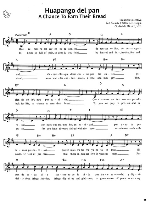 Paz en Nuestra Tierra: Canciones para el Camino desde América Latina / Peace on Earth: Songs for the Journey from Latin America page 39