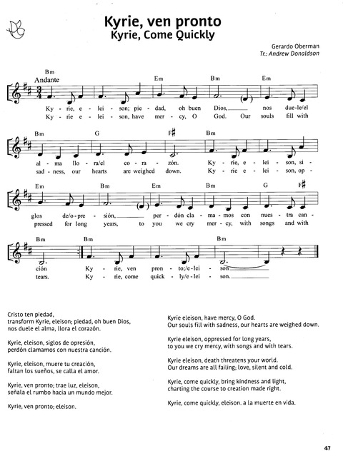 Paz en Nuestra Tierra: Canciones para el Camino desde América Latina / Peace on Earth: Songs for the Journey from Latin America page 41