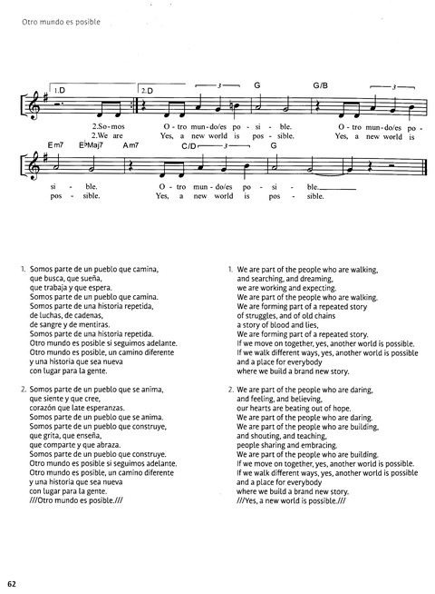 Paz en Nuestra Tierra: Canciones para el Camino desde América Latina / Peace on Earth: Songs for the Journey from Latin America page 56