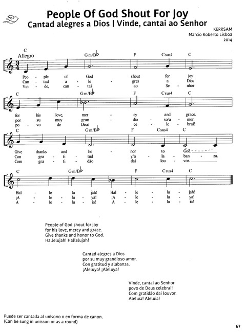 Paz en Nuestra Tierra: Canciones para el Camino desde América Latina / Peace on Earth: Songs for the Journey from Latin America page 61