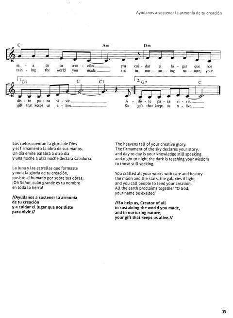 Paz en Nuestra Tierra: Canciones para el Camino desde América Latina / Peace on Earth: Songs for the Journey from Latin America page 7