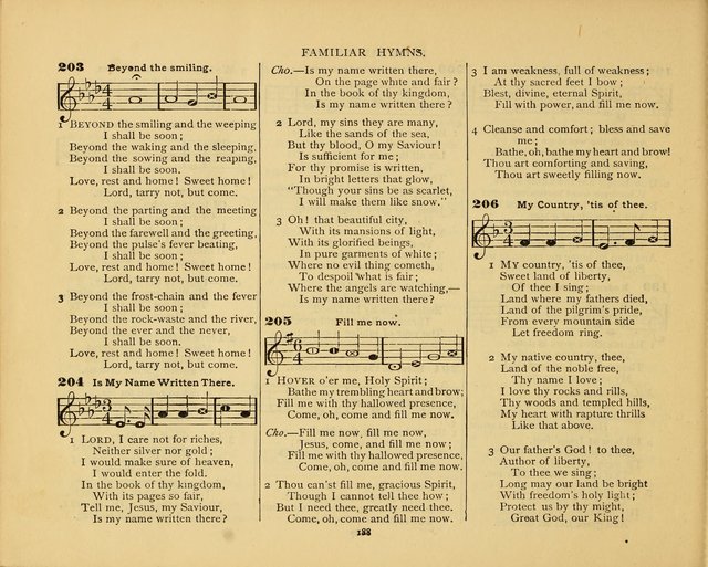Peerless Praise: a collection of hymns and music for the Sabbath school, with a complete department of elementary instruction in the theory and pract page 144