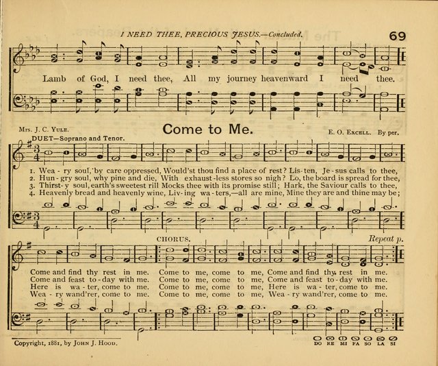 Peerless Praise: a collection of hymns and music for the Sabbath school, with a complete department of elementary instruction in the theory and pract page 25