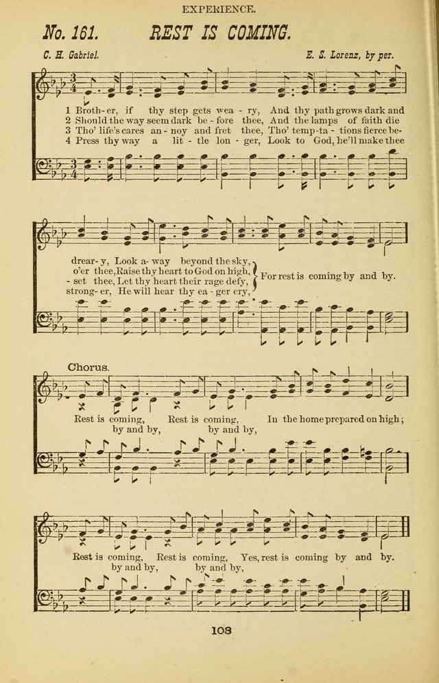 Prayer and Praise: or Hymns and Tunes for Prayer Meetings, Praise Meetings, Experience Meetings, Revivals, Missionary Meetings and all special occasions of Christian work and worship page 108