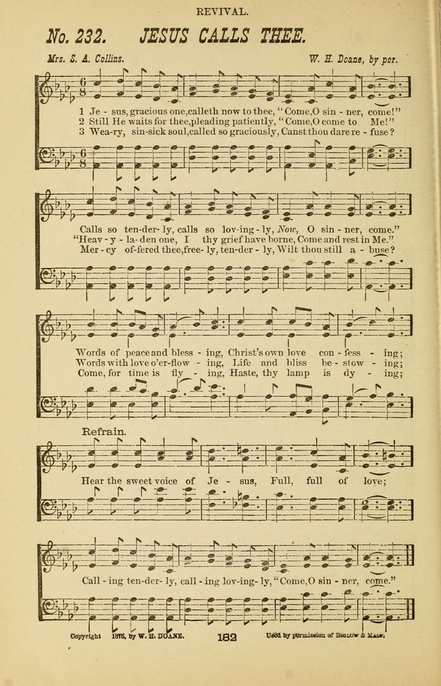 Prayer and Praise: or Hymns and Tunes for Prayer Meetings, Praise Meetings, Experience Meetings, Revivals, Missionary Meetings and all special occasions of Christian work and worship page 182