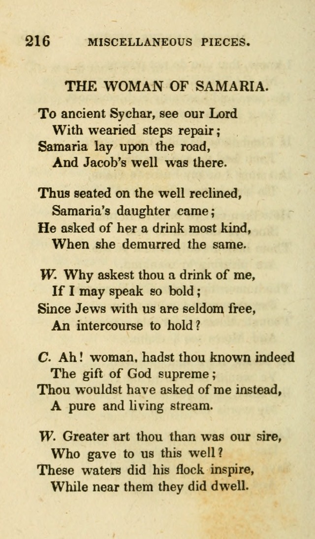 Portions of the Psalms of David, and other parts of scripture, in verse: designed as a companion for the Christian (2nd ed.) page 216