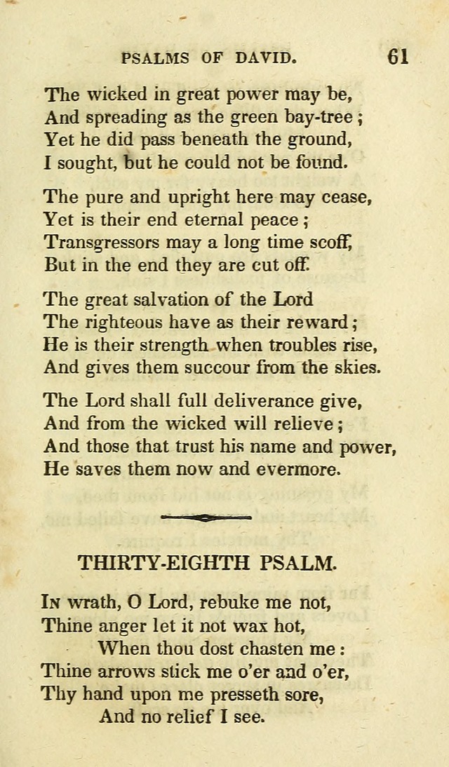Portions of the Psalms of David, and other parts of scripture, in verse: designed as a companion for the Christian (2nd ed.) page 61