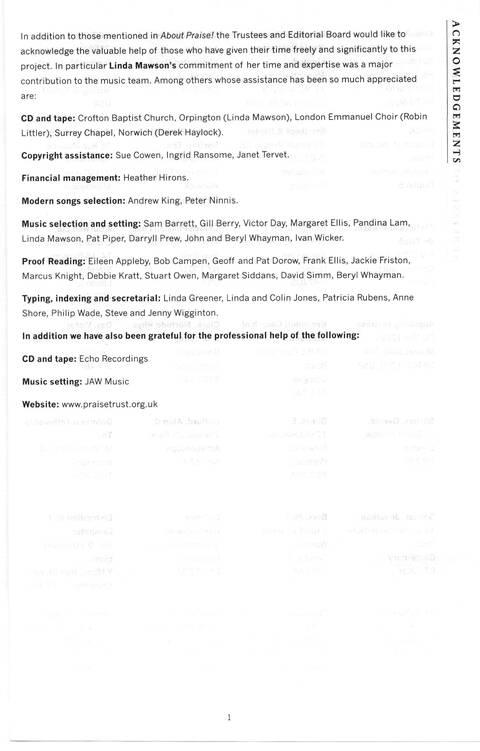 Praise! psalms hymns and songs for Christian worship page 1854