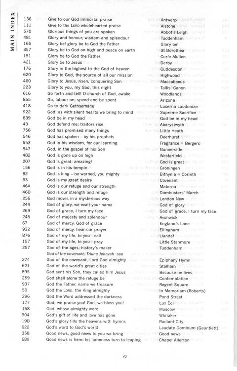 Praise! psalms hymns and songs for Christian worship page 1925
