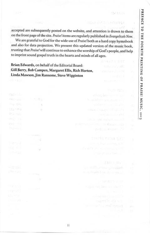 Praise! psalms hymns and songs for Christian worship page x