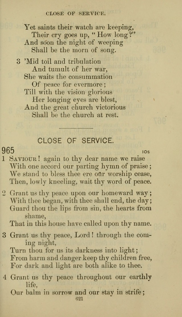 The Presbyterian Hymnal page 621