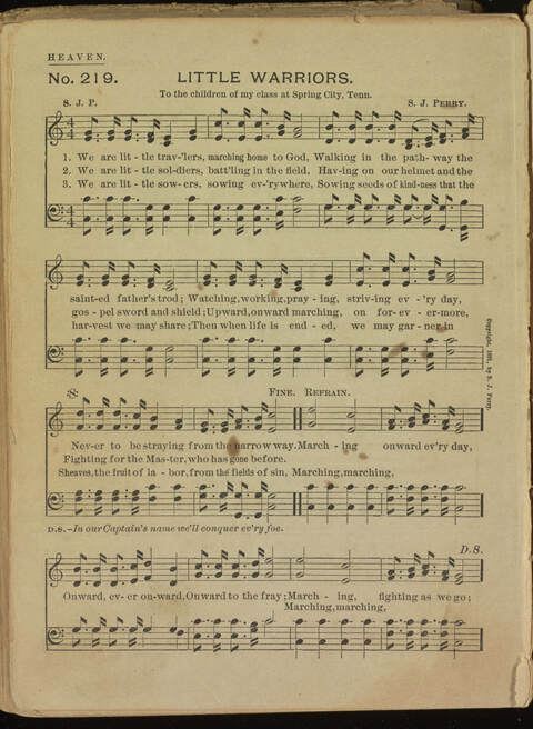 Perennial Songs: a new collection of hymns, tunes, and gospel songs page 208