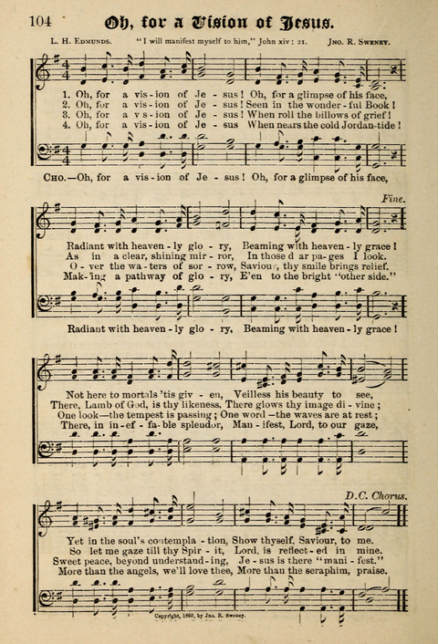 Praise in Song: a collection of hymns and sacred melodies page 104