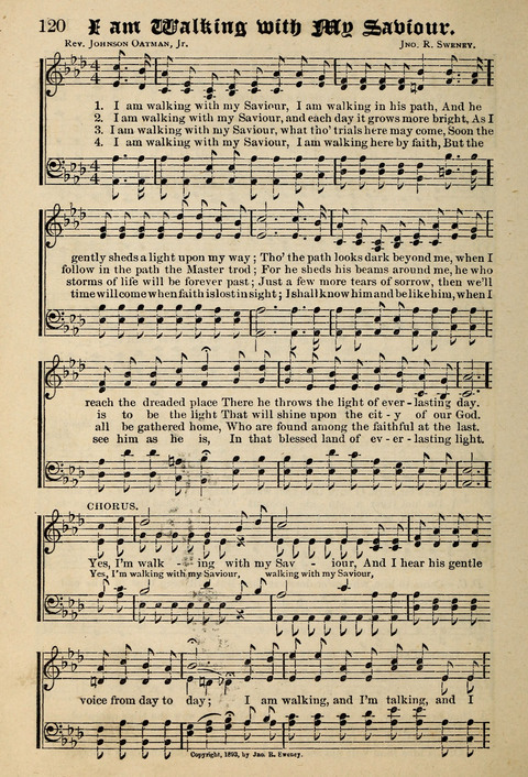 Praise in Song: a collection of hymns and sacred melodies page 120