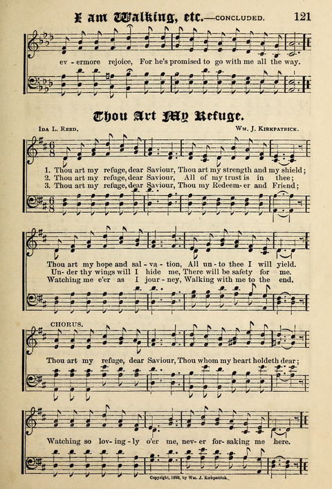 Praise in Song: a collection of hymns and sacred melodies page 121