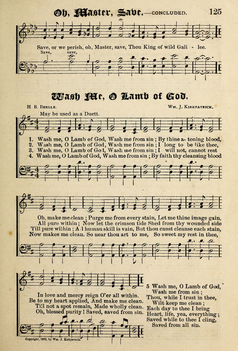 Praise in Song: a collection of hymns and sacred melodies page 125