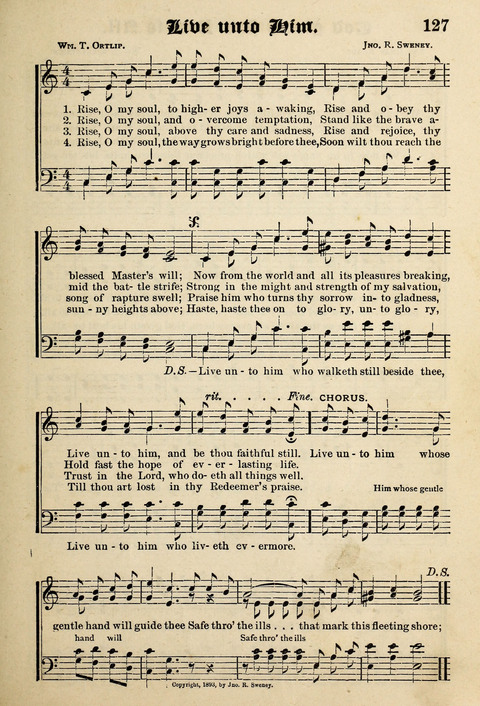 Praise in Song: a collection of hymns and sacred melodies page 127