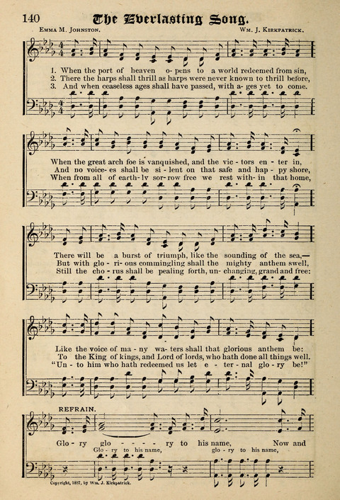 Praise in Song: a collection of hymns and sacred melodies page 140