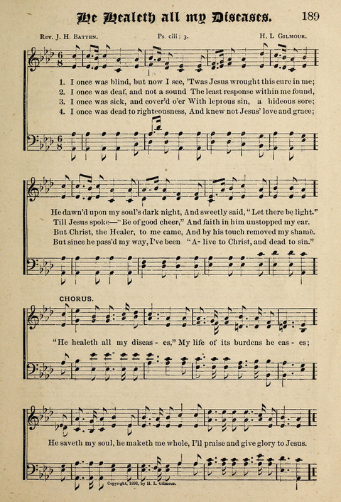 Praise in Song: a collection of hymns and sacred melodies page 189