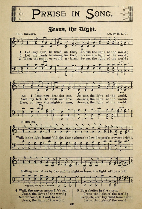 Praise in Song: a collection of hymns and sacred melodies page 3