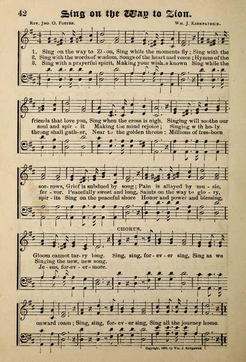 Praise in Song: a collection of hymns and sacred melodies page 42