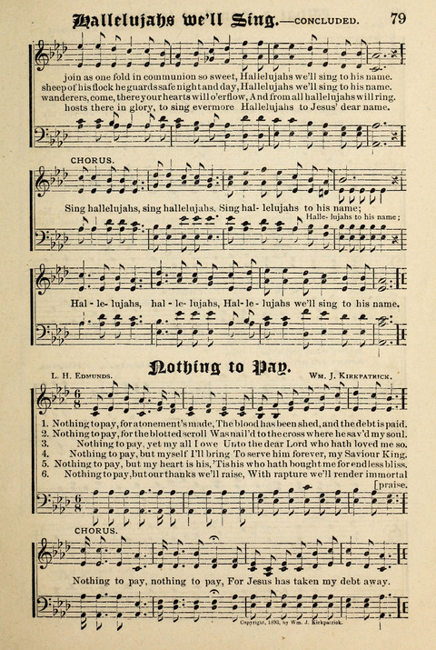 Praise in Song: a collection of hymns and sacred melodies page 79