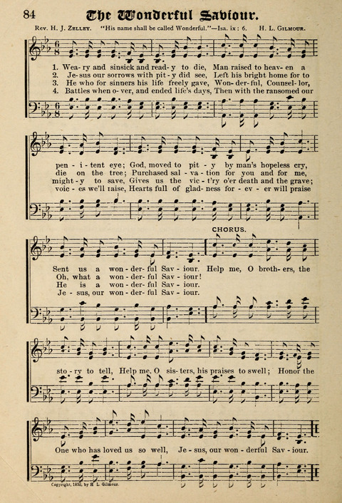 Praise in Song: a collection of hymns and sacred melodies page 84