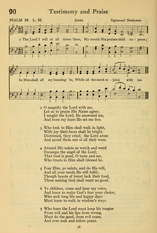The Psalter: with responsive readings page 78