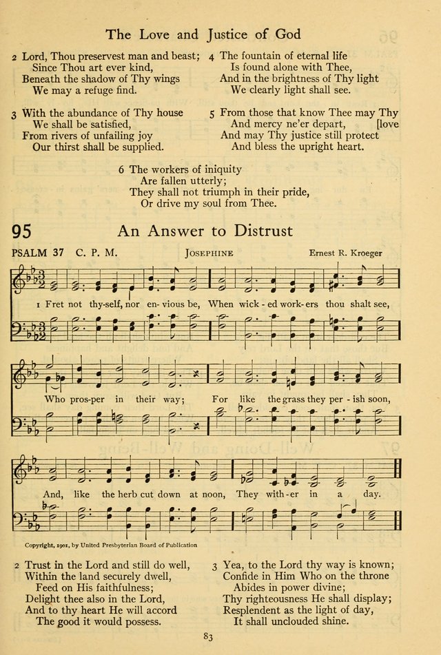 The Psalter: with responsive readings page 83