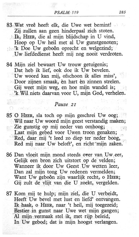 Psalmen: in de berijming van 1773 page 285