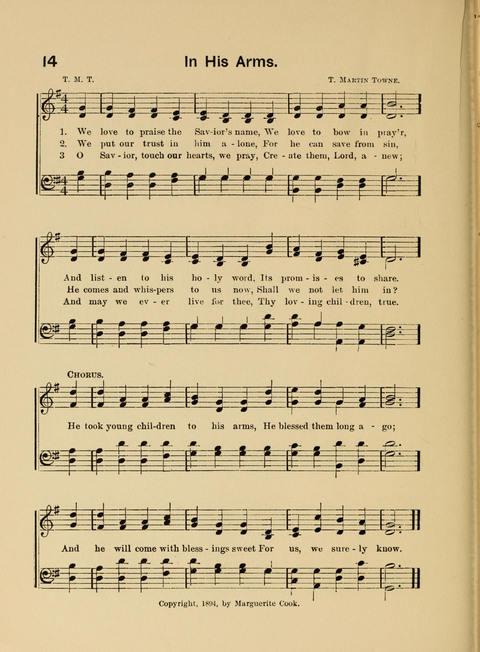 Primary Songs No. 2: for the primary class in the sabbath school and for use in the home, the kindergarten and day school page 14