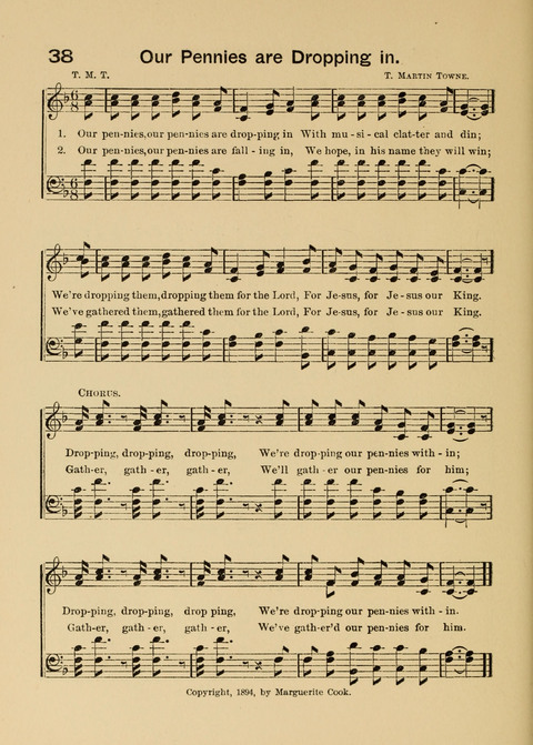 Primary Songs No. 2: for the primary class in the sabbath school and for use in the home, the kindergarten and day school page 38