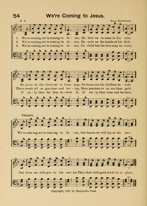 Primary Songs No. 2: for the primary class in the sabbath school and for use in the home, the kindergarten and day school page 54