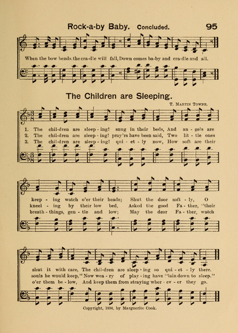 Primary Songs No. 2: for the primary class in the sabbath school and for use in the home, the kindergarten and day school page 95