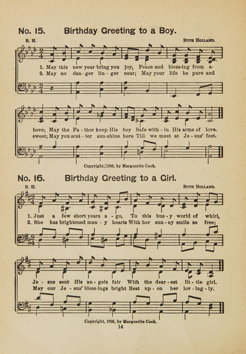 Primary Songs No. 3: for the primary department in the Sunday school, and for use in the home page 12