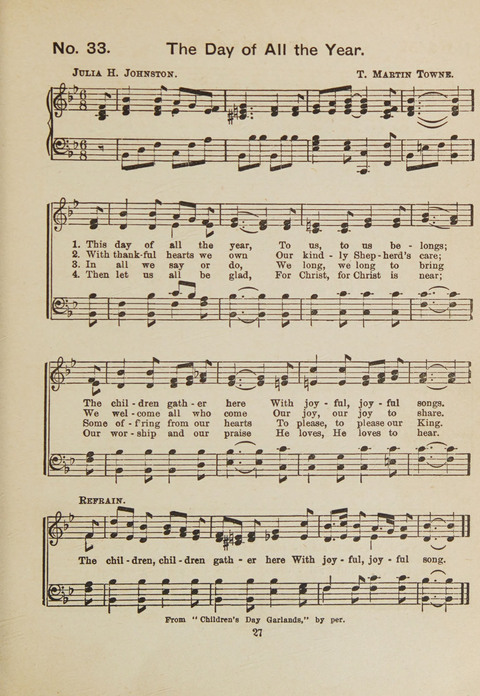 Primary Songs No. 3: for the primary department in the Sunday school, and for use in the home page 25