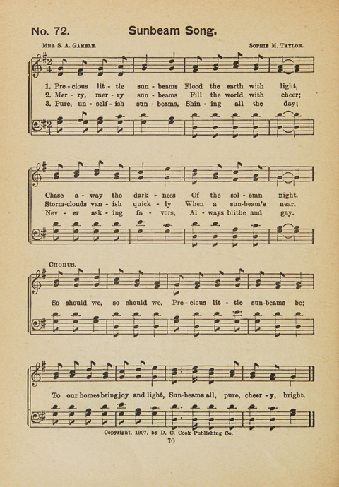 Primary Songs No. 3: for the primary department in the Sunday school, and for use in the home page 68