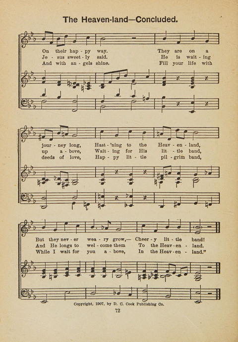 Primary Songs No. 3: for the primary department in the Sunday school, and for use in the home page 70