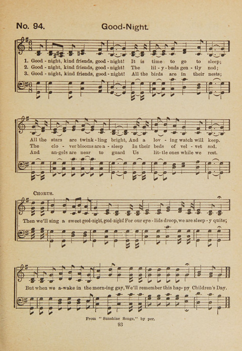 Primary Songs No. 3: for the primary department in the Sunday school, and for use in the home page 91