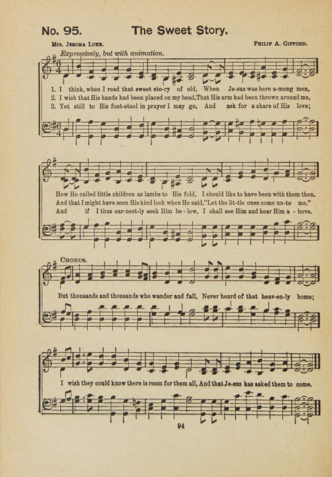 Primary Songs No. 3: for the primary department in the Sunday school, and for use in the home page 92