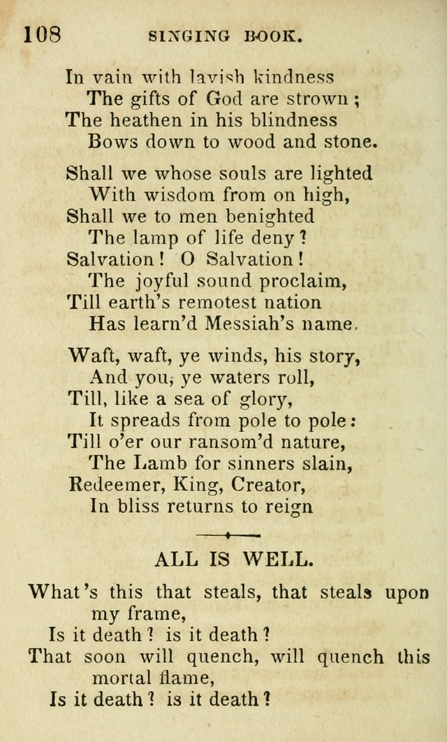 The Public School Singing Book: a collection of original and other songs, odes, hymns, anthems, and chants used in the various public schools page 112