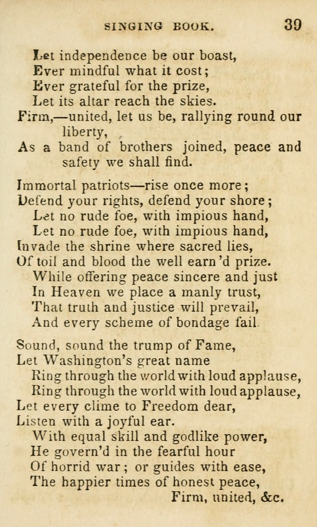 The Public School Singing Book: a collection of original and other songs, odes, hymns, anthems, and chants used in the various public schools page 43