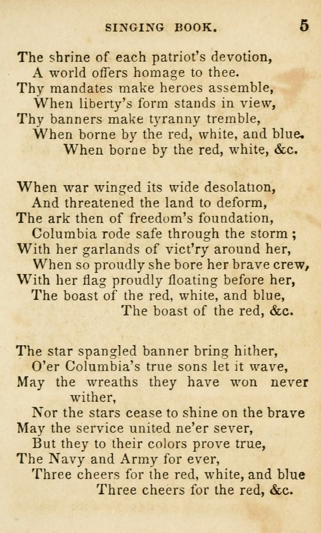 The Public School Singing Book: a collection of original and other songs, odes, hymns, anthems, and chants used in the various public schools page 7